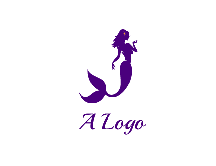 glamorous mermaid for a beauty logo