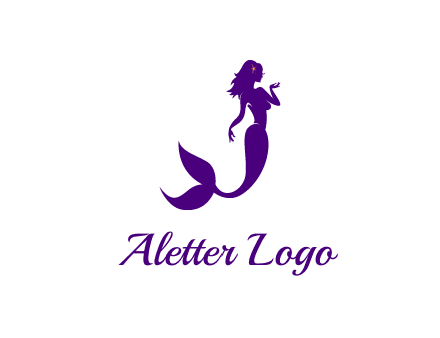 glamorous mermaid for a beauty logo