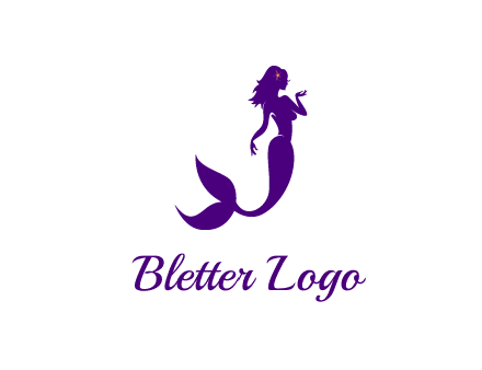 glamorous mermaid for a beauty logo