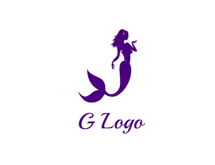 glamorous mermaid for a beauty logo