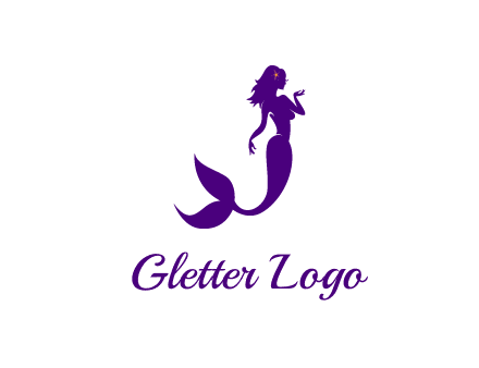 glamorous mermaid for a beauty logo