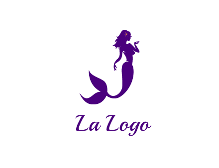 glamorous mermaid for a beauty logo