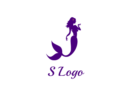 glamorous mermaid for a beauty logo