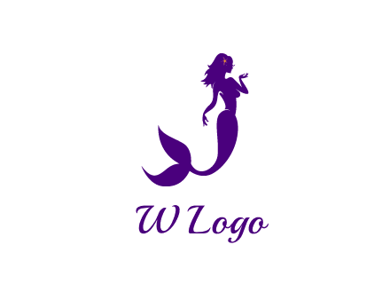 glamorous mermaid for a beauty logo