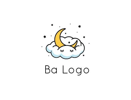 nursery furniture logo showing the moon and cloud napping