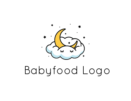 nursery furniture logo showing the moon and cloud napping