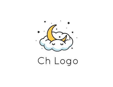 nursery furniture logo showing the moon and cloud napping