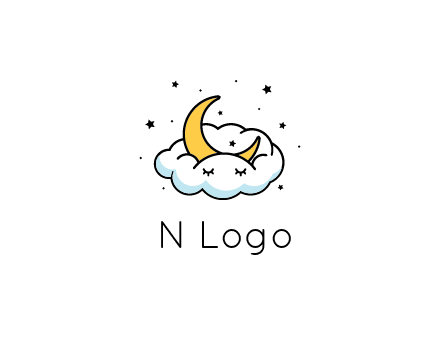 nursery furniture logo showing the moon and cloud napping