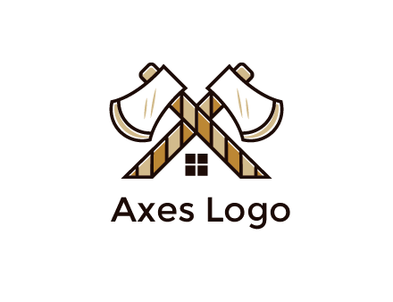 crossed axes forming a house symbol