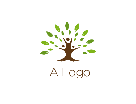 people forming a tree for a NGO or therapy logo