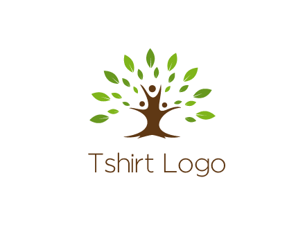 people forming a tree for a NGO or therapy logo