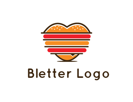 heart shaped burger logo