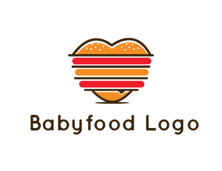 heart shaped burger logo