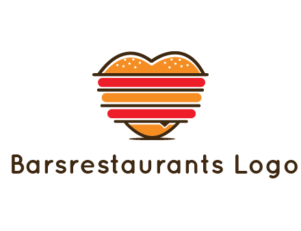 heart shaped burger logo