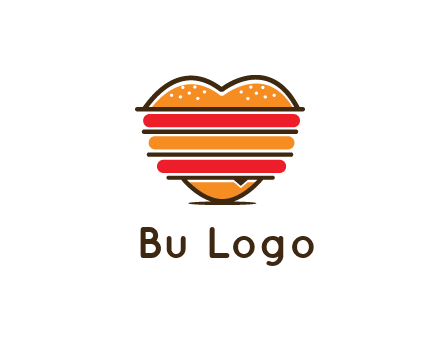 heart shaped burger logo