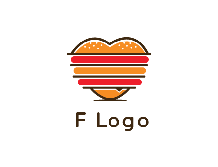 heart shaped burger logo