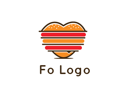 heart shaped burger logo