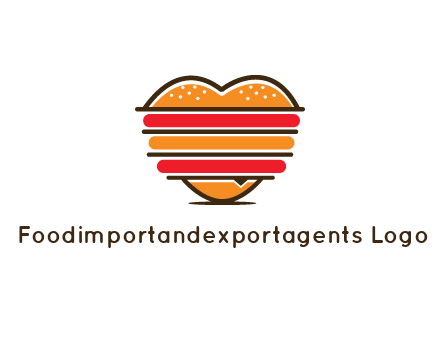 heart shaped burger logo