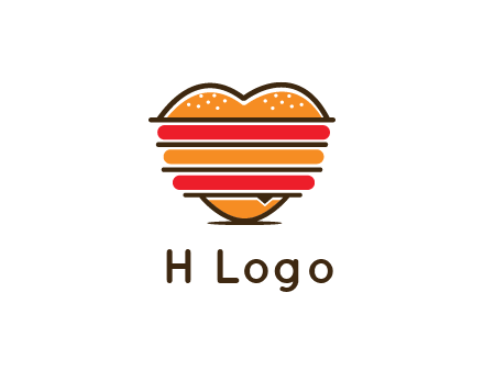 heart shaped burger logo