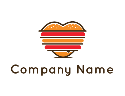 heart shaped burger logo