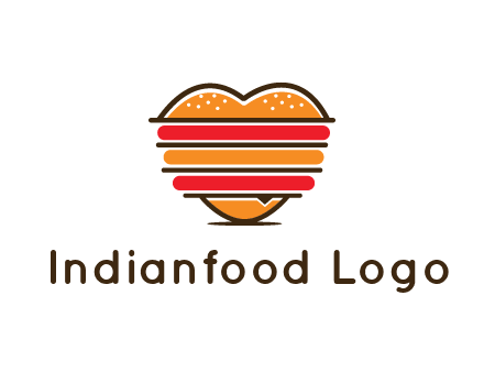 heart shaped burger logo