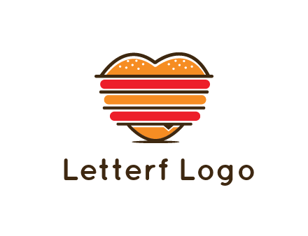 heart shaped burger logo