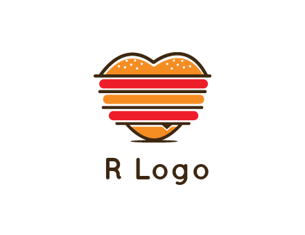 heart shaped burger logo