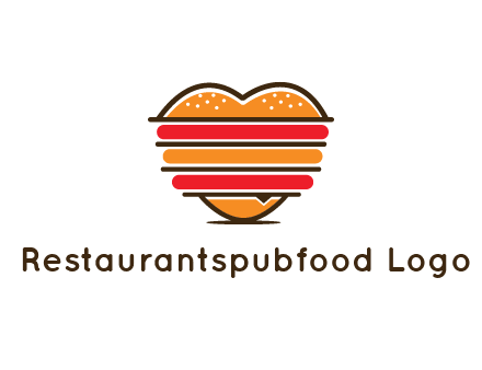 heart shaped burger logo