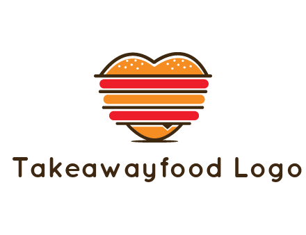 heart shaped burger logo