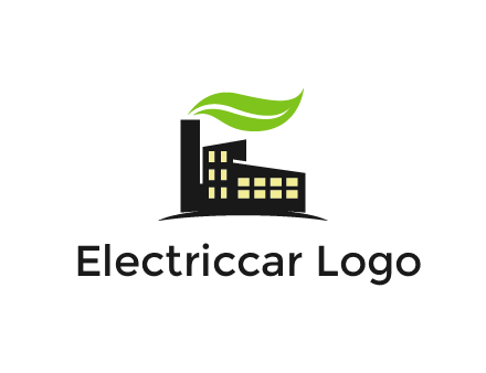 recycle logo with an industry emitting green waves instead of smoke