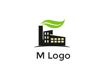 recycle logo with an industry emitting green waves instead of smoke