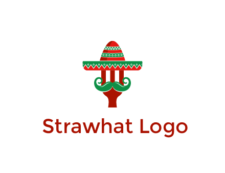 Mexican restaurant logo displaying a fork wearing a sombrero