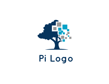 pixels and tree logo