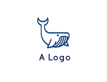 whale icon for aquarium logo