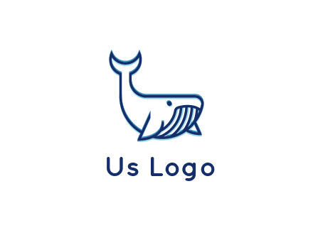 whale icon for aquarium logo