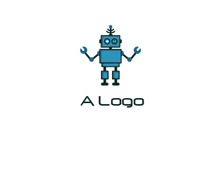 artificial intelligence or technology logo showcasing a robot