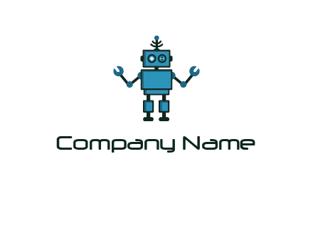 artificial intelligence or technology logo showcasing a robot