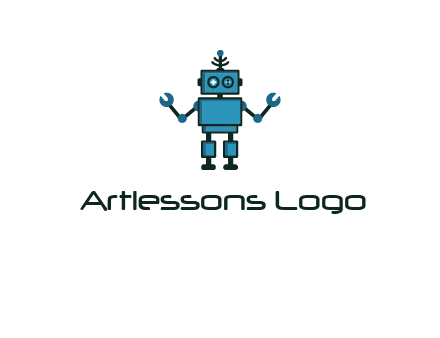 artificial intelligence or technology logo showcasing a robot