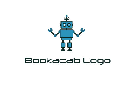 artificial intelligence or technology logo showcasing a robot