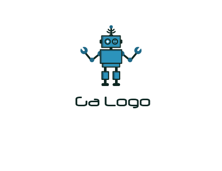 artificial intelligence or technology logo showcasing a robot