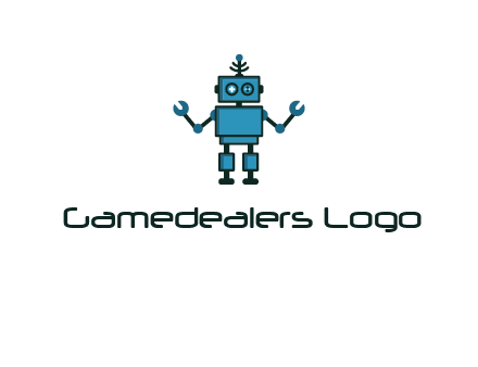 artificial intelligence or technology logo showcasing a robot