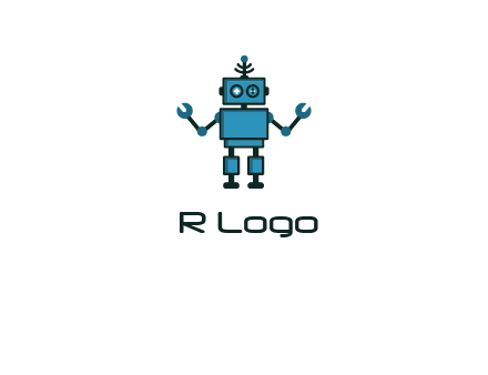 artificial intelligence or technology logo showcasing a robot