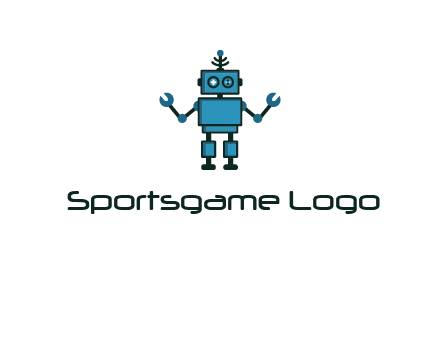 artificial intelligence or technology logo showcasing a robot