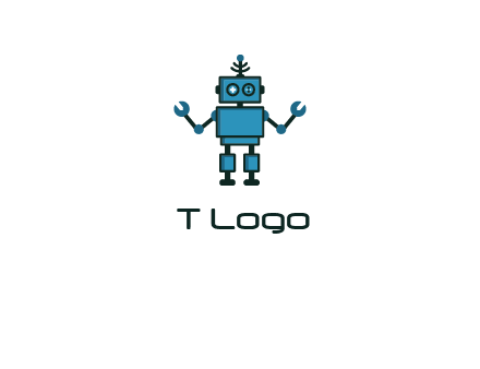 artificial intelligence or technology logo showcasing a robot