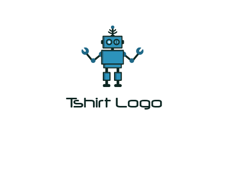 artificial intelligence or technology logo showcasing a robot