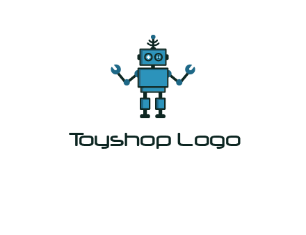 artificial intelligence or technology logo showcasing a robot