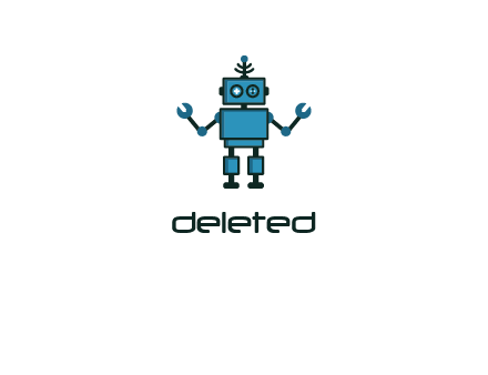 artificial intelligence or technology logo showcasing a robot