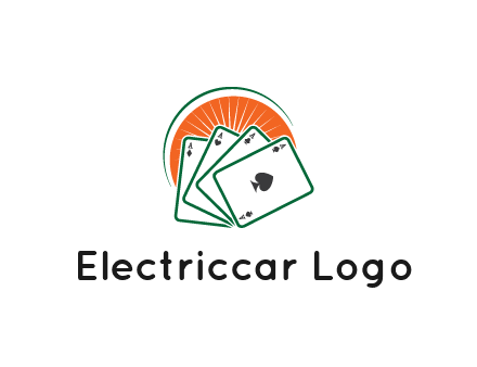 gambling logo with all aces of a card deck