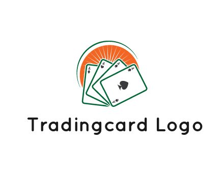 gambling logo with all aces of a card deck