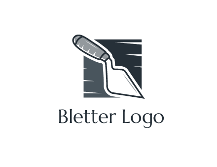 concrete trowel or garden tools logo